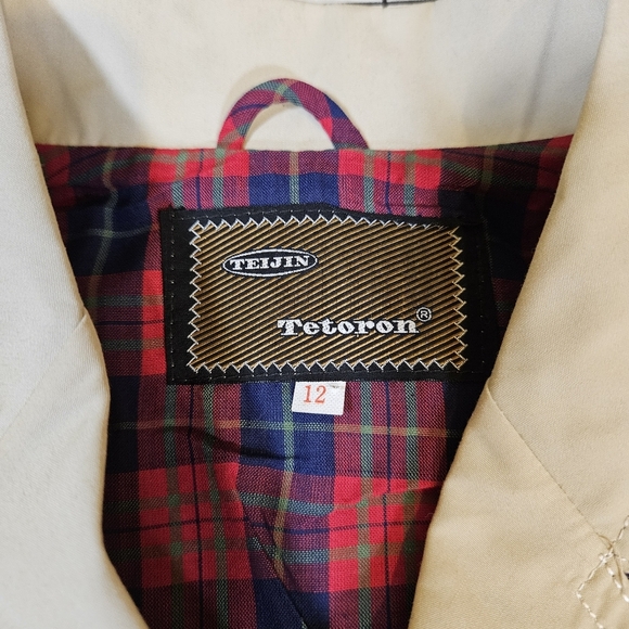 Teijin Juniors Trench Coat, Cream, Size 12 - Picture 9 of 14